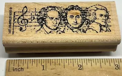 Stampin' Up! Music Composers Notes People Bach Rubber Stamp 2005 Wood • $9.95