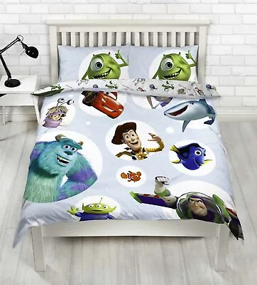 £14.99 • Buy Disney Pixar Double Duvet Cover Toy Story, Finding Nemo, Cars & Monsters Inc