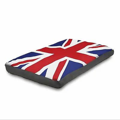 Luxury Union Jack UK Flag Dog Bed Box Pillow - Washable Cover (S M L XL Size) • £12.99