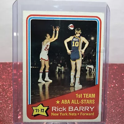 RICK BARRY 1972-73 Topps #250 1st Team ABA All-Stars Nets Warriors Rockets Oaks • $6.80