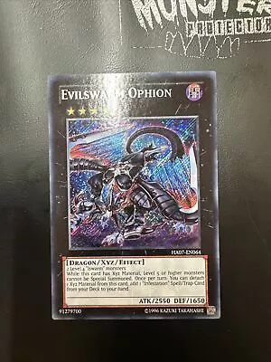 Yugioh Evilswarm Ophion Secret Rare Ha07-en064  • $4.86