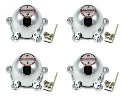 4pcs New American Racing Torq Thrust 5 Ear Wheel Rim Center Caps Chrome 2-1/8  • $72