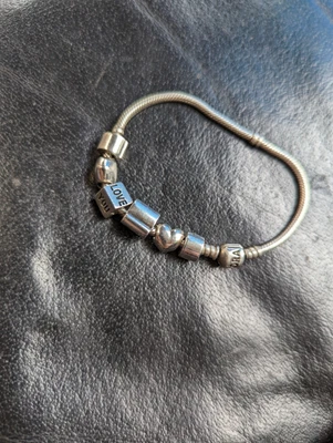 $70 • Buy Pandora Bracelet With Pandora Charms 20cm
