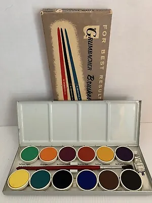 Vintage Grumbacher Designers Palette Opaque Water Color Set 26-13 Germany Unused • $29.99