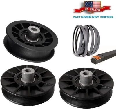 $69.89 • Buy 3 Drive Transmission Idler Pulley Belt Kit For Husqvarna YTH24K48 YTH22V46XLS