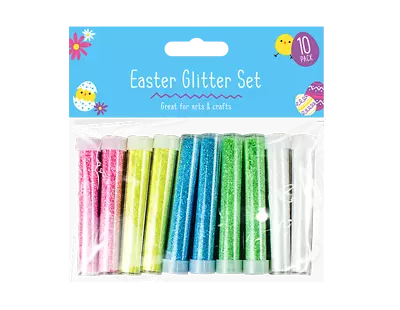 10 X PASTEL Glitter Tubes Kids Craft Art Painting Card Making Drawing Projects • £3.99