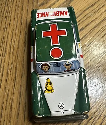 Vintage Friction Mercedes Ambulance Tin Car Made In Japan Played W/condition • $39.99