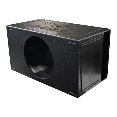 SINGLE 15  LARGE-PORTED SUBWOOFER ENCLOSURE CAR SPEAKER BOX W/ DURABLE BED LINER • $179