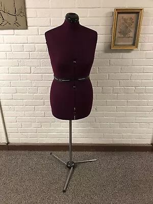 Vtg Dritz My Double Purple Burgandy Adjustable Dress Form On Tripod Stand Rare  • $185