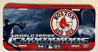Boston Red Sox 2004 World Series Champs Mlb Baseball Vintage License Plate New • $6.99