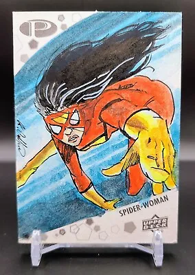 SPIDER WOMAN On-Card Sketch #1/1 - 2023 Upper Deck Marvel Premier • $99.95