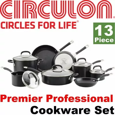 Circulon Premier Professional Hard Anodised Induction 13 Piece Cookware Set Pan • $359.99