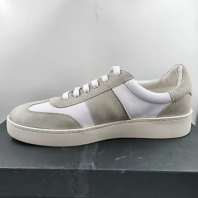 The Men's Store Bloomingdale's Lace Up Sneakers Men's 10.5 White/Grey Colorblock • $44.24