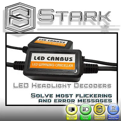 LED Headlight Anti Flickering Decoder Canbus Error Free Resistor Decoders - PAIR • $12.79