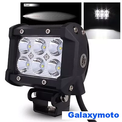 4  Cree White 6 LED 18w Spot Beam Adjustable Off Road Roof/Cab/Work Light Bar • $26.95