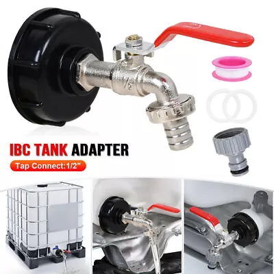 IBC Tank Adapter Connector S60X6 To Garden Tap 1/2  Hose Fitting Fuel Water _ • £6.68