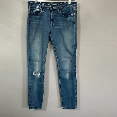 Vince Jeans Womens 28  Cotton Stretch Tapered Leg Distressed Holes • $24.99