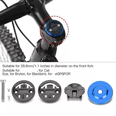 Mountain Road Bike Computer Holder Stem Top Cap Stopwatch GPS Speedometer Mount • $7.48