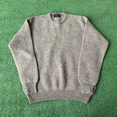 Sz 52 (XL)- Vintage Valentino Jeans Virgin Wool Crewneck Sweater Men’s Brown • $27