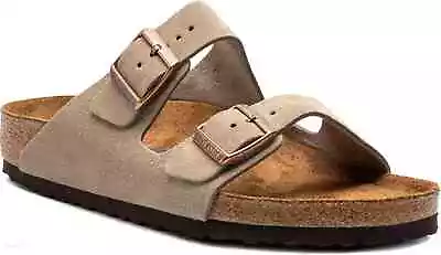 Genuine Birkenstock Arizona Leather Sandals Men's Open Toe Regular Fit UK 9.5 • £69.99