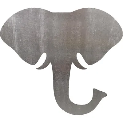 Elephant Head Steel Cut Out Metal Art Decoration • $13.99