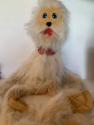 Wynn Millers Mopkins Vintage Hand Puppet 1977 White Fur Monster Ventriloquist￼ • $45