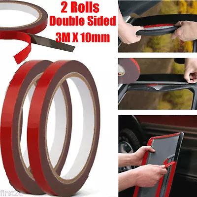 $4.89 • Buy 2X Auto Tape Acrylic Foam Double Sided Car Mounting Adhesive 3m X 10mm Truck New