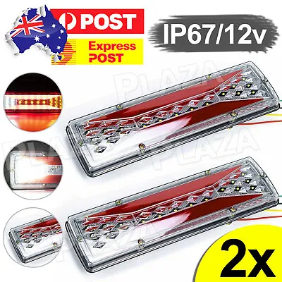 2Pcs/set LED Tail Lights Trailer Ute Caravan Truck Stop Indicator Rear LAMP 12V • $15.95