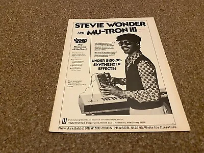 Framed Advert 11x8 Stevie Wonder Mu-tron Iii Synthesizer • $28.35