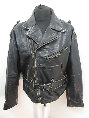 Vintage Motorcycle Leather Rockers Jacket Size M • $87.16