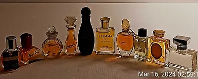 10 PC VINTAGE Women MINI Parfums DIOR CHANEL SHISEIDO BORGHESE COSMAIR RARE! • £181.32