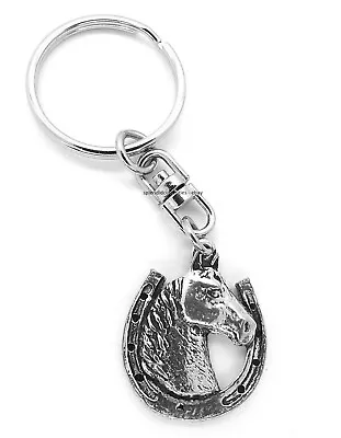 £6.80 • Buy Lucky Horseshoe Keyring (Silver Pewter Keychain) In A Gift Pouch