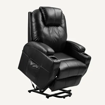 FlexiSpot Elderly Power Lift Recliner Chair Sofa Massage And Heat Cup Holders  • $299.99