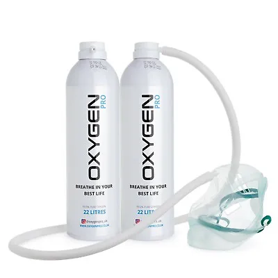£44.99 • Buy PRO2 Oxygen Canister 44 LITRES: MASK INCLUDED