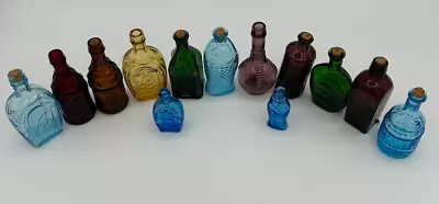 Vintage Wheaton Miniature Colored Glass Bottles Taiwan Bitters Tree Life Lot 13 • $37.27