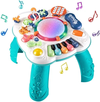 £19.90 • Buy Baby Play Toy Learning Activity Table Piano Drum Phone Musical Boys Girls Gifts