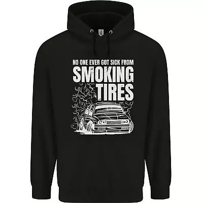 Burning Tires Car Drifting Mens 80% Cotton Hoodie • £19.99