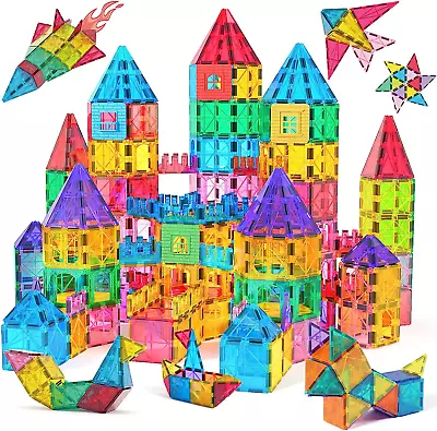 Magna Tiles Clear Colors Magnetic Building Toy Magnet Blocks Kids 3D Set NEW • $33.76