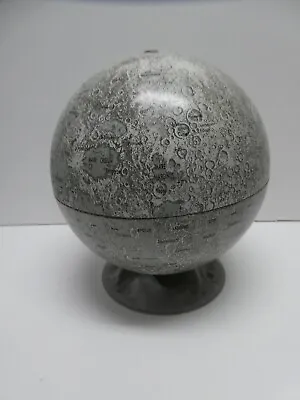 Vintage Repogle Tin Moon Globe On Plastic Crater Base Map Atlas • $88.79