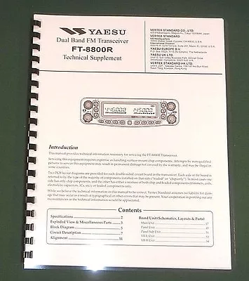 Yaesu FT-8800R Service Manual With Full Set Of 11 X17  Foldouts & Plastic Covers • $27.50