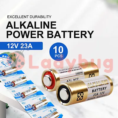 10x 23A 21/23 A23 23A 23GA 12V Alkaline Battery For Garage Car Remote Alarm • $5.95