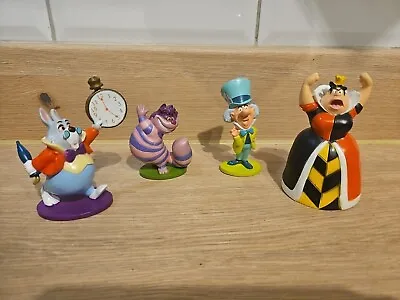 Alice In Wonderland Figures Toys Cake Toppers Mad Hatter X4 • £10