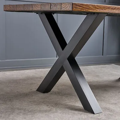 Industrial Metal Table Legs Stand Desk Bench Base Frame Trapezium X A Shaped Leg • £17.95