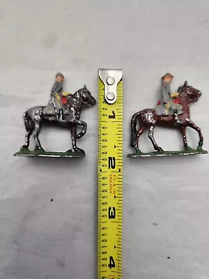 Vintage Miniature Metal Soldiers Lot Of 2 Civil War Figures On Horses  • $19.50