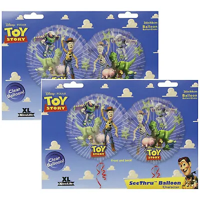 £2.99 • Buy Pack Of 2 Toy Story 26  Clear Balloons - Buzz Lightyear Woody - Party Decoration