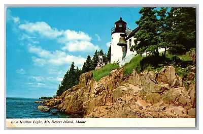 Postcard ME Bass Harbor Light Mt. Desert Island Maine Vintage Standard View Card • $5.99