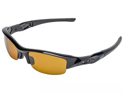 Oakley Flak Jacket Polarized Sunglasses 26-260J Polished Black/Bronze Asian • $159.99