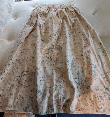 Cottage Floral Pre Owned Curtains Cream Pink And White Flowers With Green... • £25