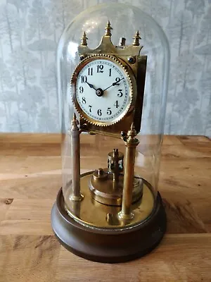 £159.99 • Buy Antique Andreas Huber 400 Day Anniversary Clock In Glass Dome For Repair