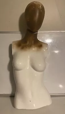 Vintage Female Mannequin Torso And Head - Hard Plastic - 31” - Screw On Head • $109.99